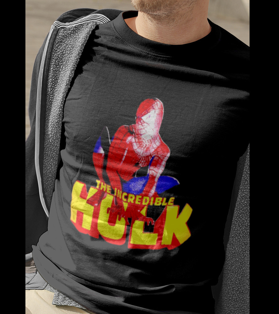 Spider Man The Incredible Hulk Crossover Marvel Mashup T-Shirt
