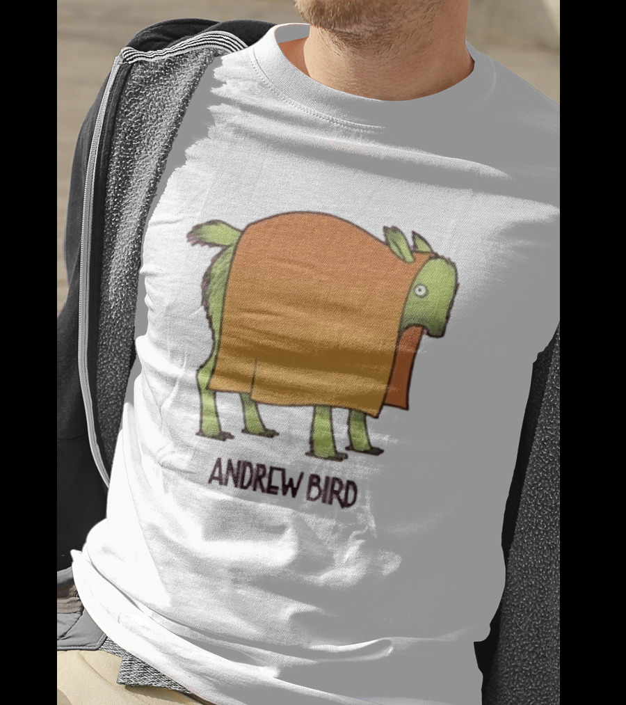 Andrew Bird Blanket Beastie Green Animal With Orange Blanket T-Shirt