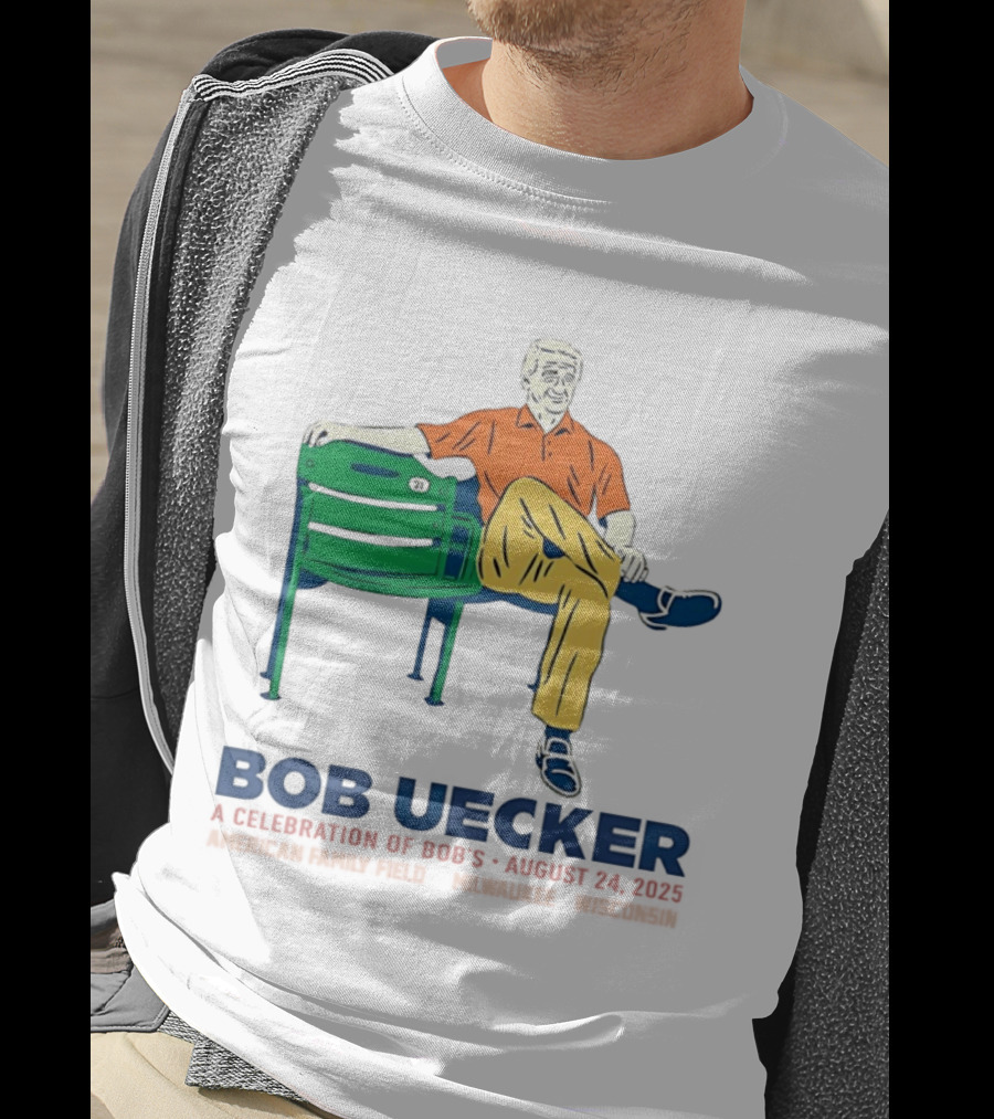 Bob Uecker A Celebration Of Bob's Life August 24 2023 Milwaukee Baseball Chair 21 T-Shirt