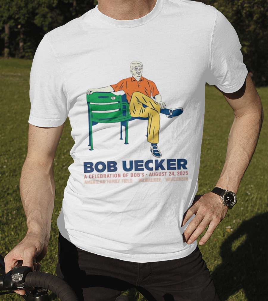 Bob Uecker A Celebration Of Bob's Life August 24 2023 Milwaukee Baseball Chair 21 T-Shirt