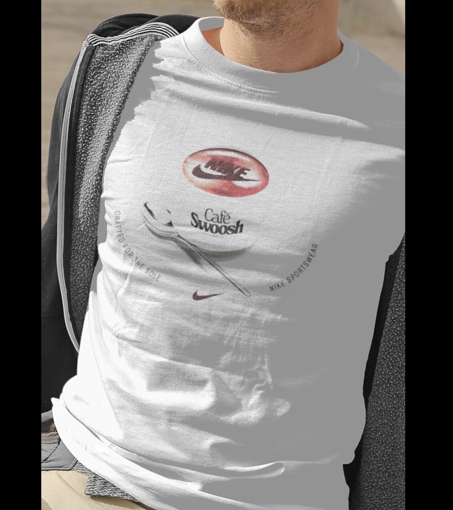 Nike Cafe Swoosh Crafted For The Sole Red Black T-Shirt