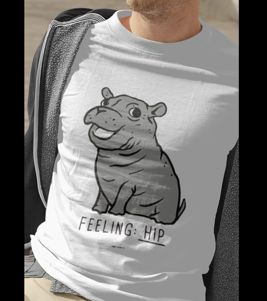 Feeling Hip Teamfiona Hippo Cute Cartoon T-Shirt