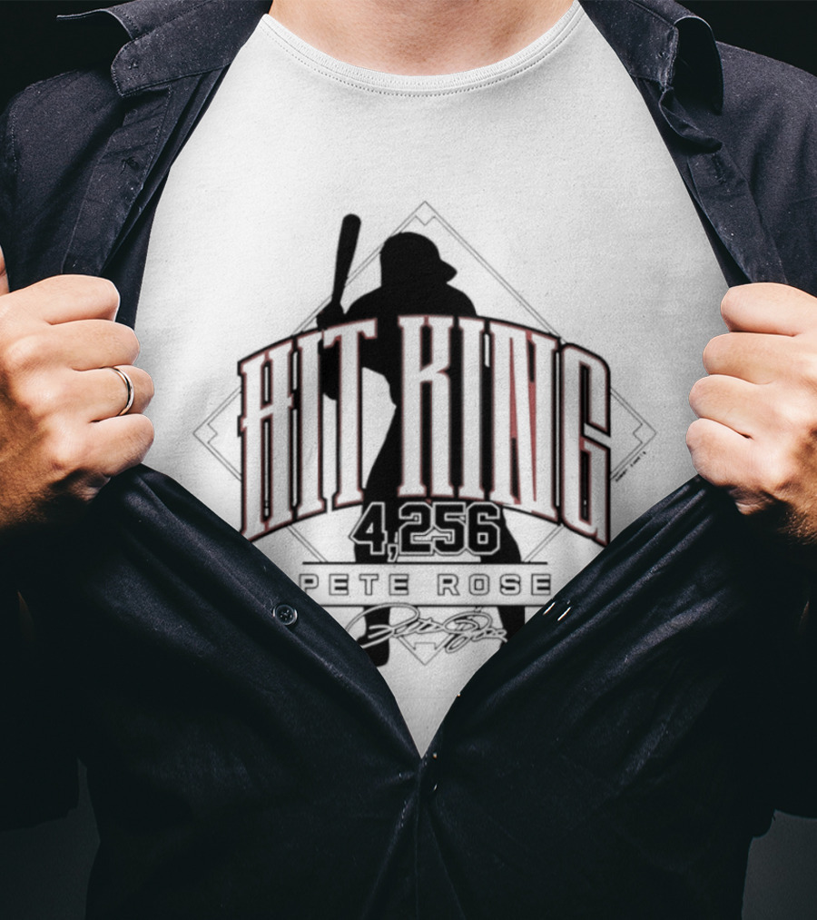 Pete Rose Hit King 4256 Cincinnati Reds T-Shirt