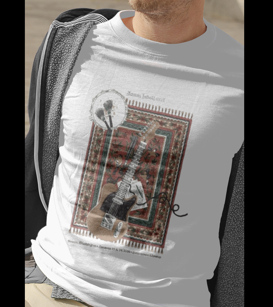 Jason Isbell And The 400 Unit Jan 22 23 Seattle WA Tour Guitar T-Shirt