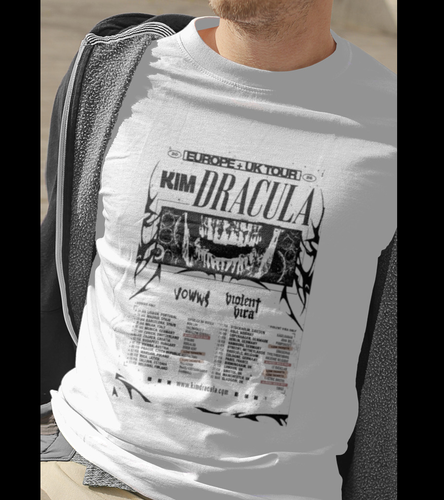 Kim Dracula Vows Europe UK 2026 Tour T-Shirt