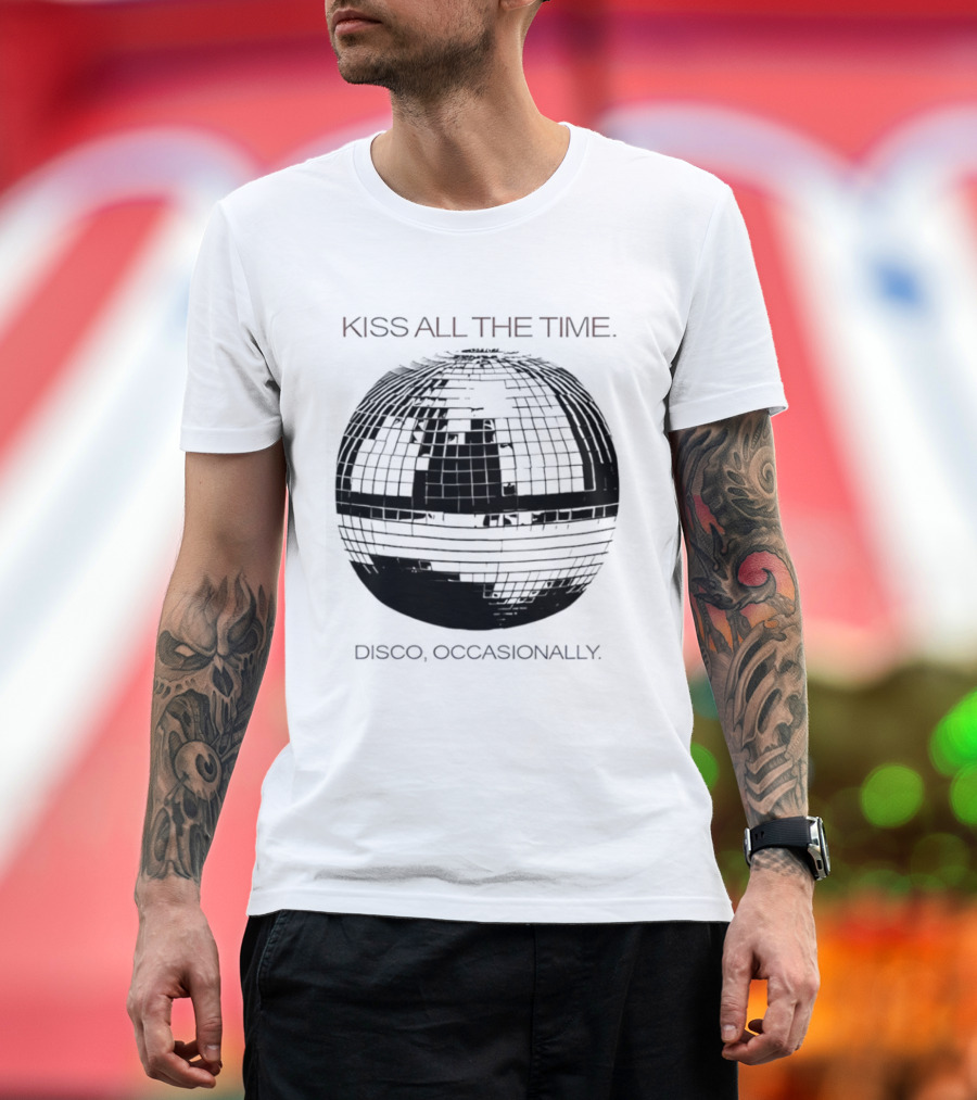 Kiss All The Time Disco Occasionally Disco Ball T-Shirt