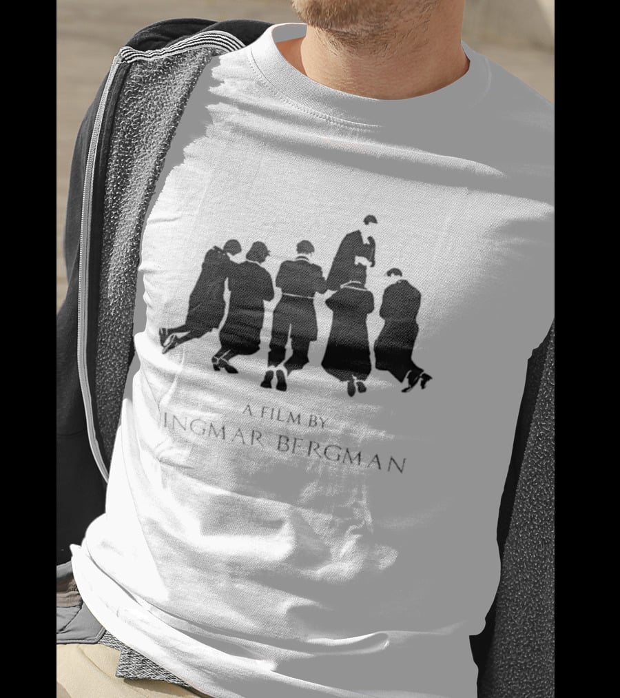 Kneeling Men A Film By Ingmar Bergman Silhouette Scene T-Shirt