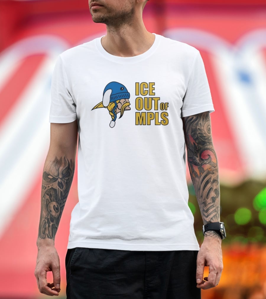 ICE Out Of MPLS Minnesota Vikings Fan T-Shirt
