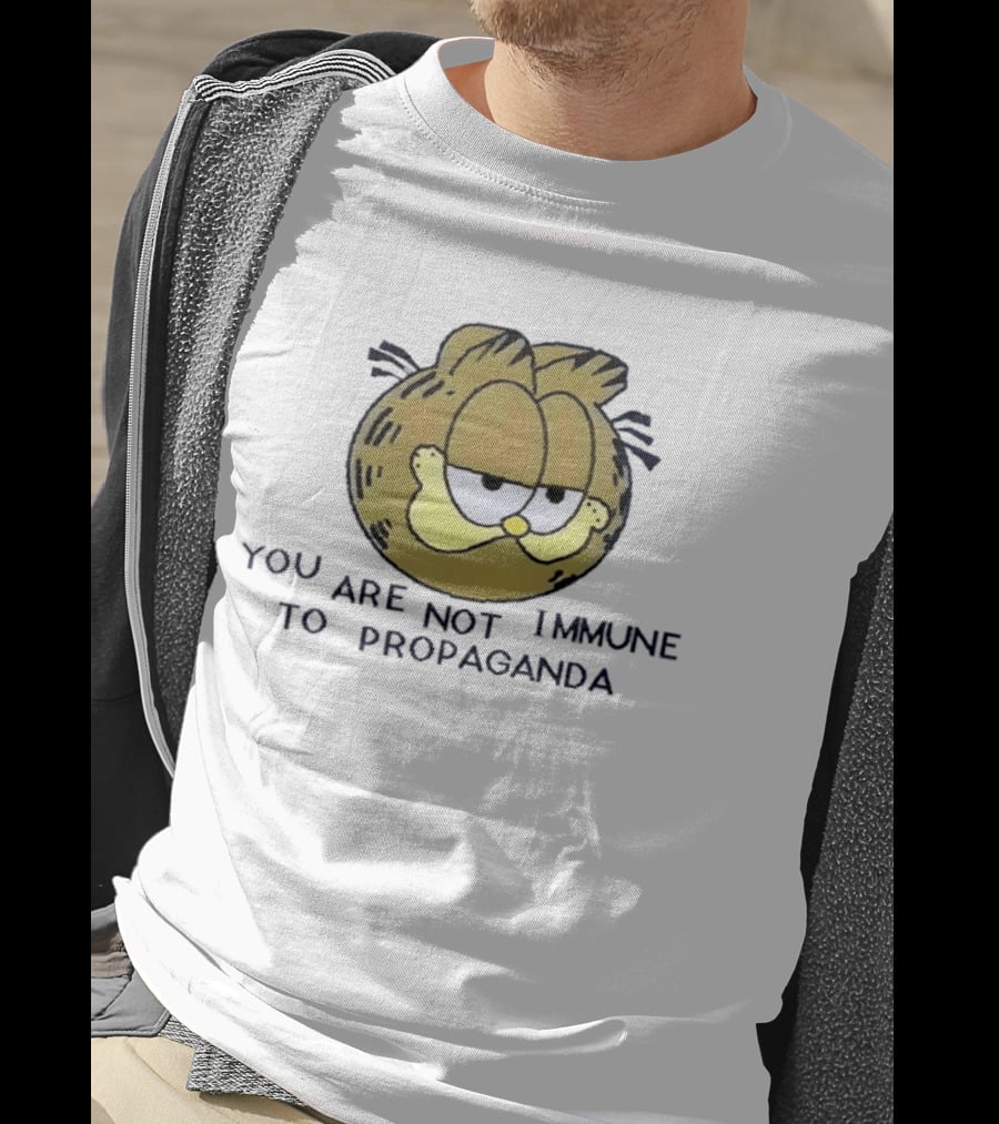 You Are Not Immune To Propaganda Big Orange Cat T-Shirt