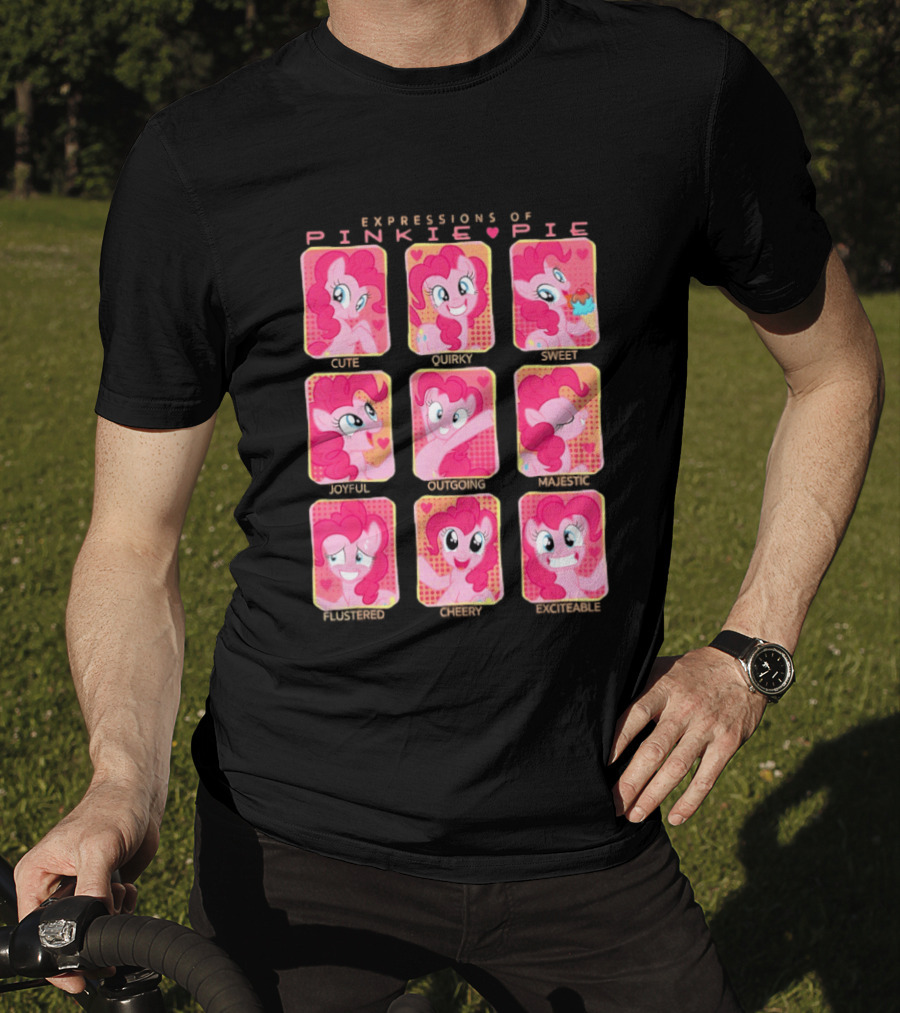 Expressions Of Pinkie Pie My Little Pony Funny Happy Faces T-Shirt