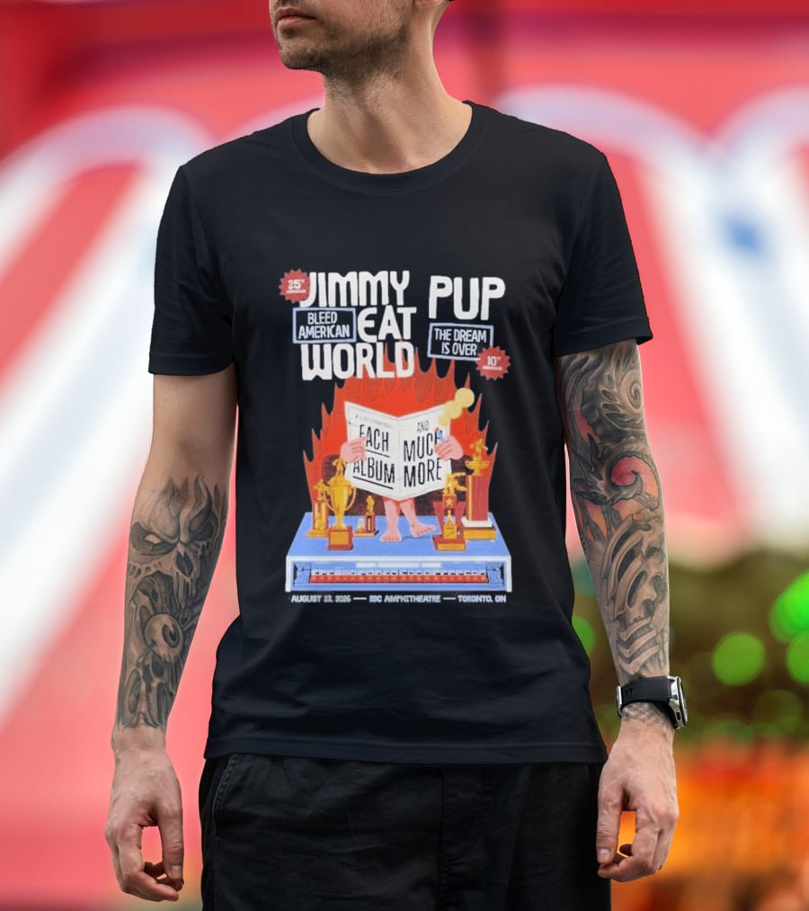 Jimmy Eat World Pup Bleed American The Dream Is Over Performing Each Album and Much More 25 Toronto T-Shirt