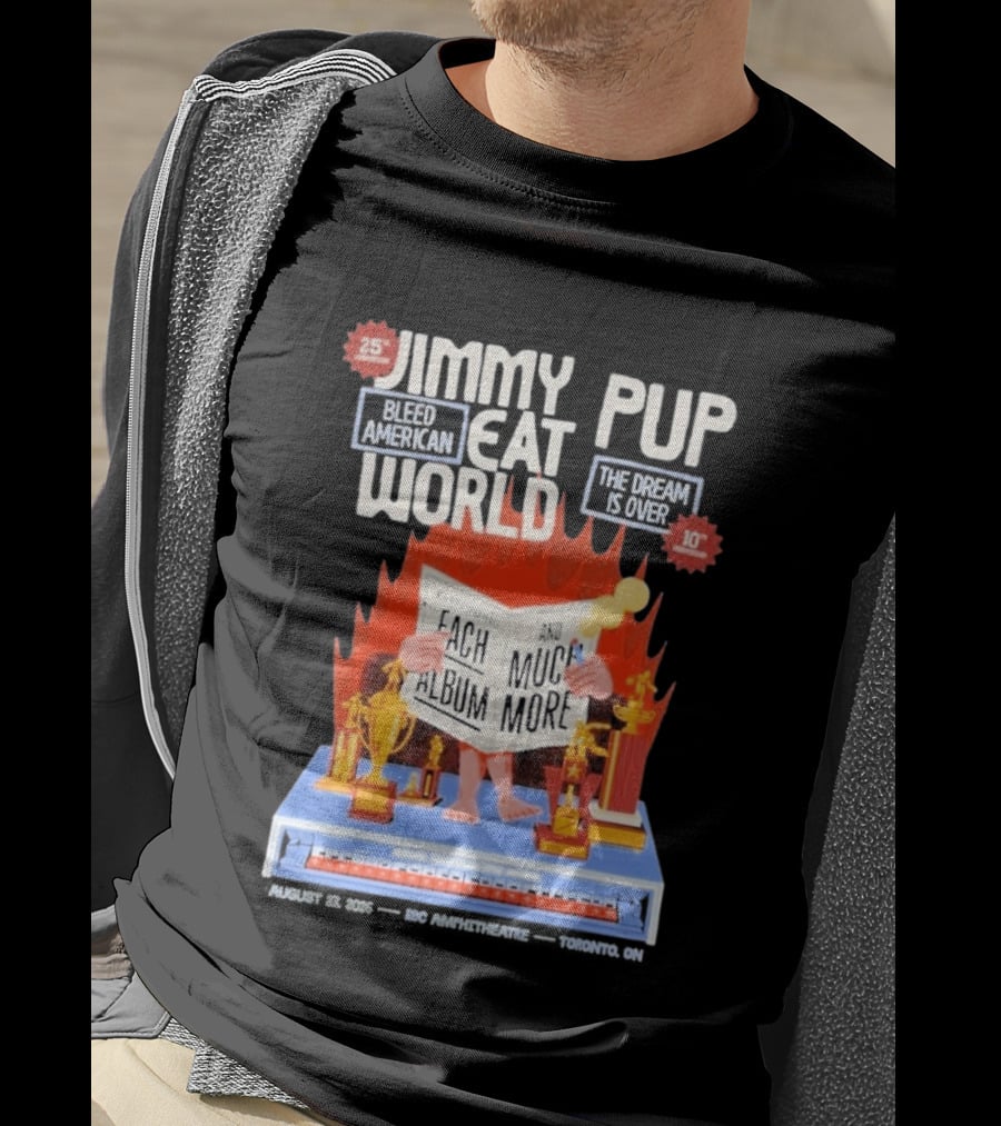 Jimmy Eat World Pup Bleed American The Dream Is Over Performing Each Album And Much More 25 Toronto T-Shirt