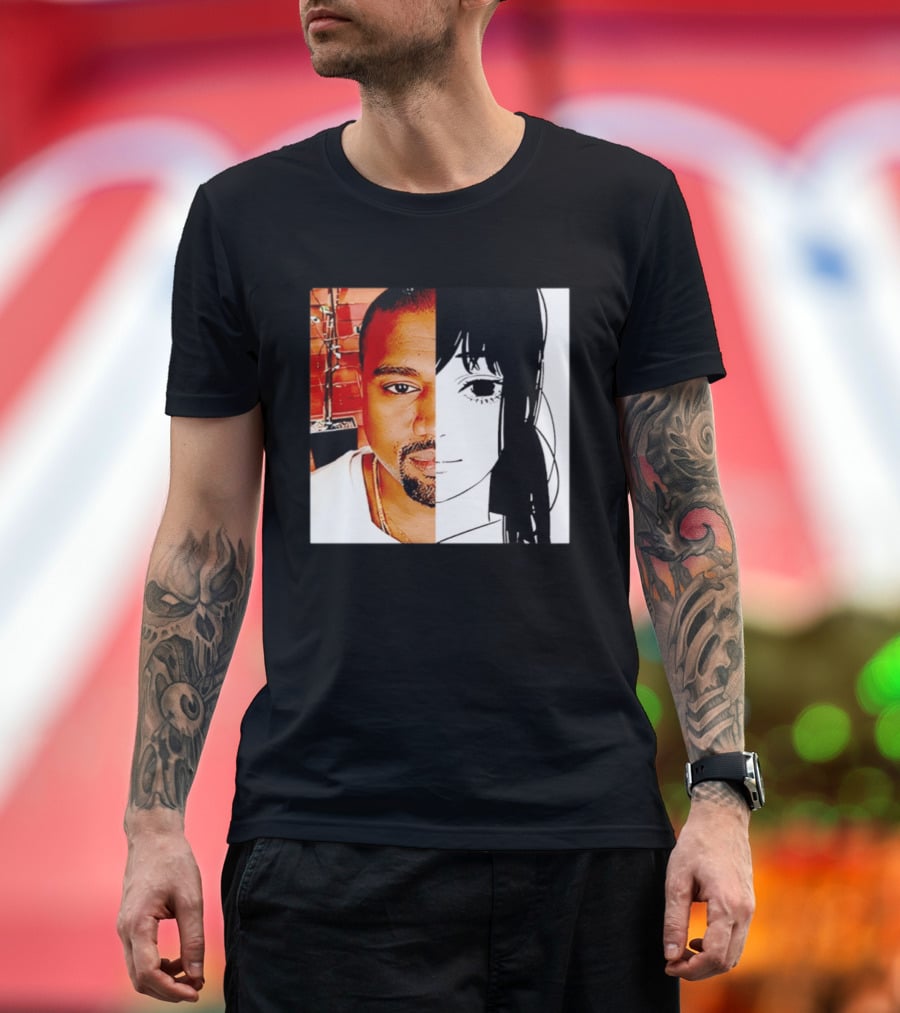 Chainsaw Man Asa Mitaka Kanye West YeAsa Split Face T-Shirt