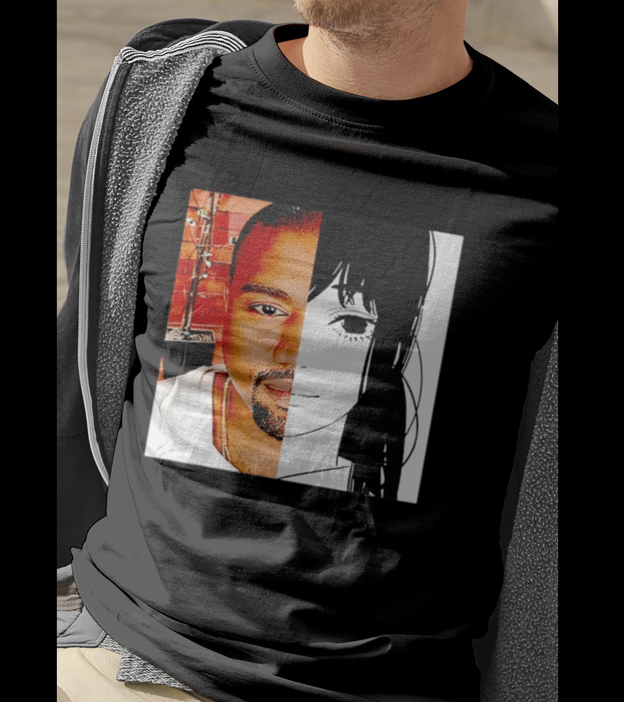 Chainsaw Man Asa Mitaka Kanye West YeAsa Split Face T-Shirt