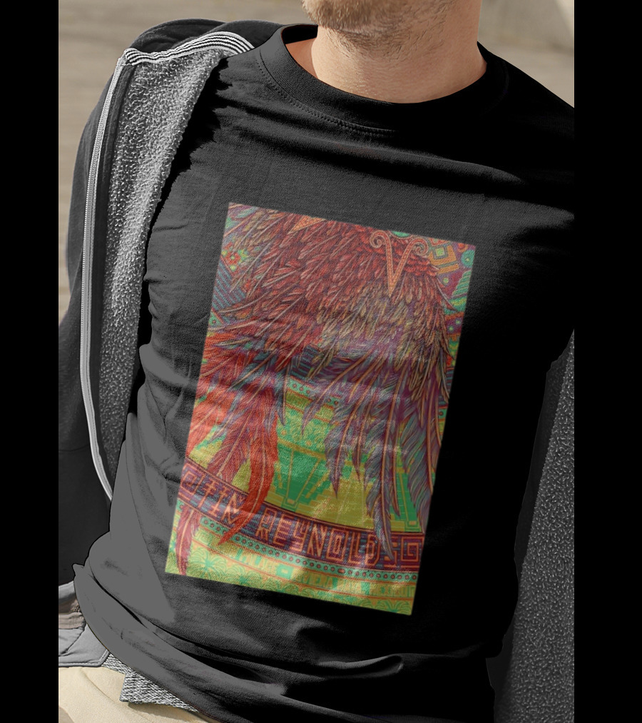 Dave Matthews Band 2026 Mexico Tim Reynolds Vibrant Feather T-Shirt