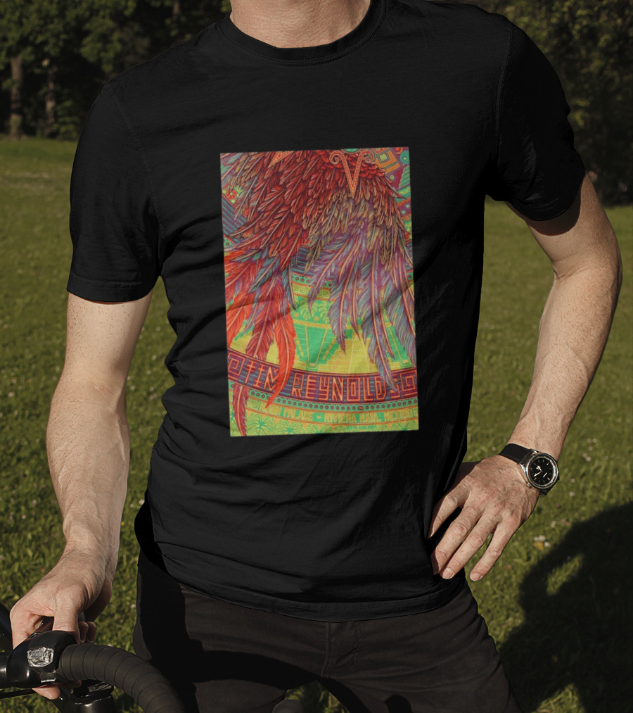 Dave Matthews Band 2026 Mexico Tim Reynolds Vibrant Feather T-Shirt