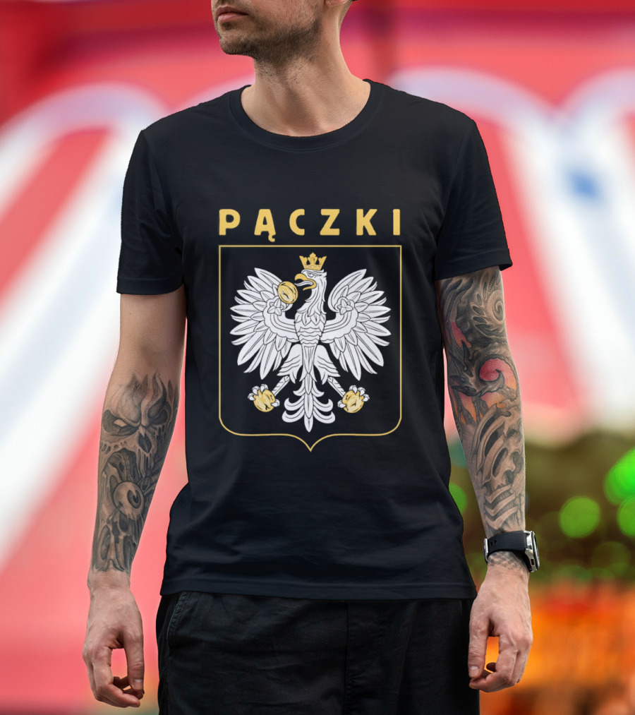 Pączki Polish Eagle Crest Screen Print T-Shirt