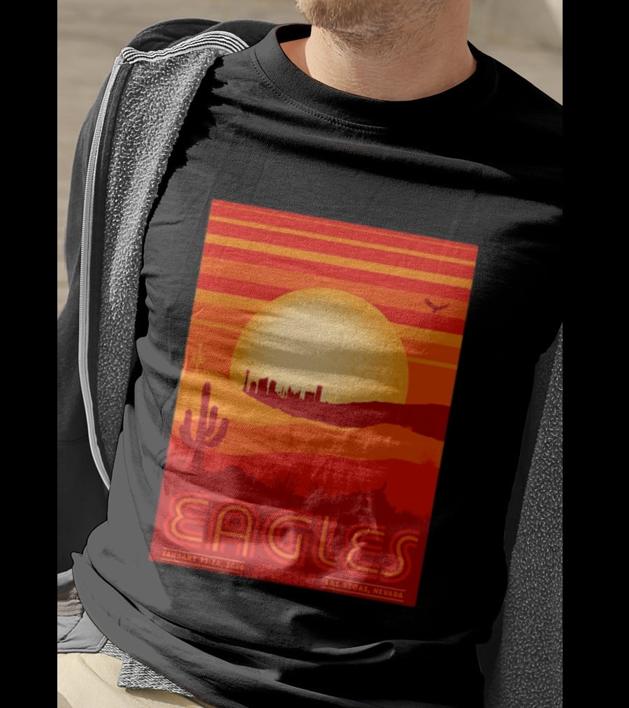 Eagles Live 2026 Sphere Las Vegas January 23 24 Desert Sunset T-Shirt