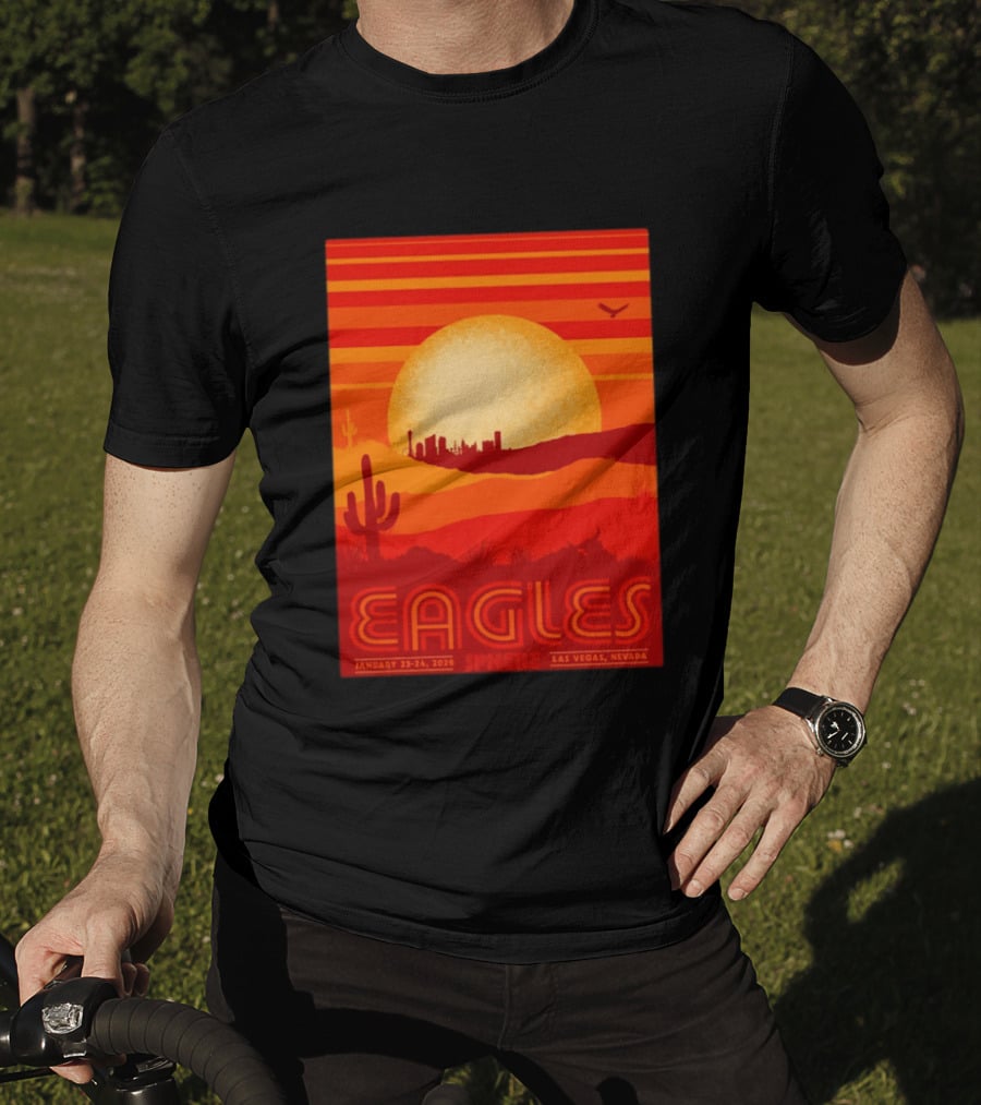 Eagles Live 2026 Sphere Las Vegas January 23 24 Desert Sunset T-Shirt