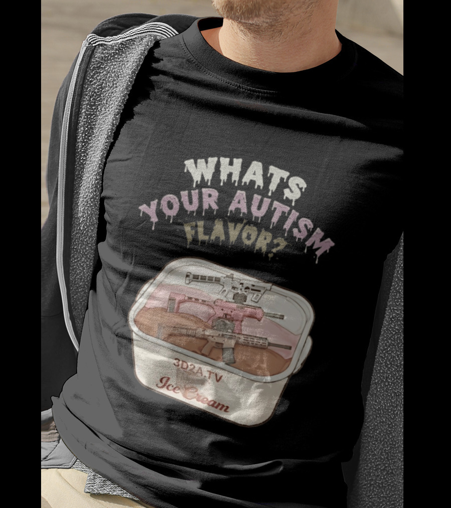 3D2A.TV Ice Cream Whats Your Autism Flavor T-Shirt