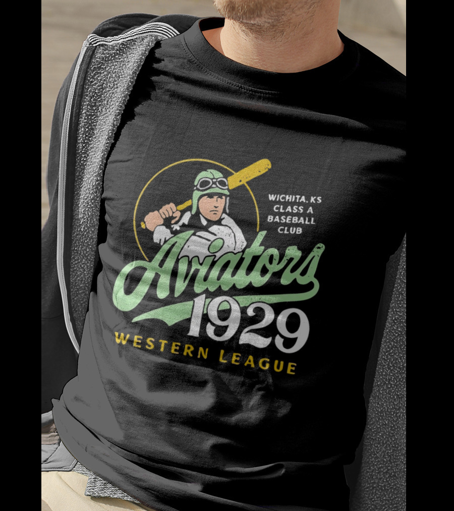 Wichita KS Aviators 1929 Western League Baseball Club T-Shirt