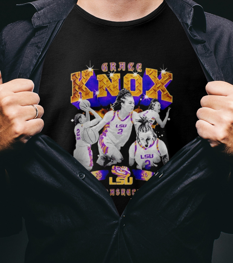 Grace Knox LSU Basketball 2026 90s T-Shirt