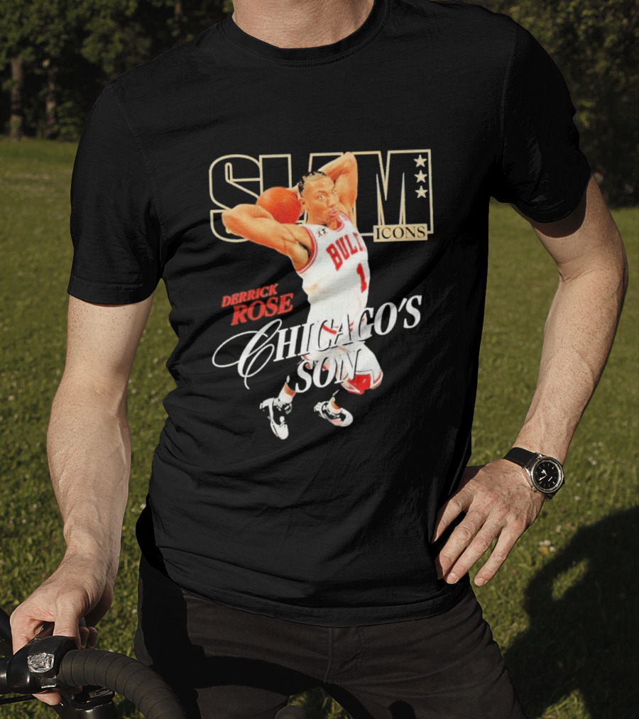 Slam Icons Derrick Rose Bulls Chicago's Son T-Shirt