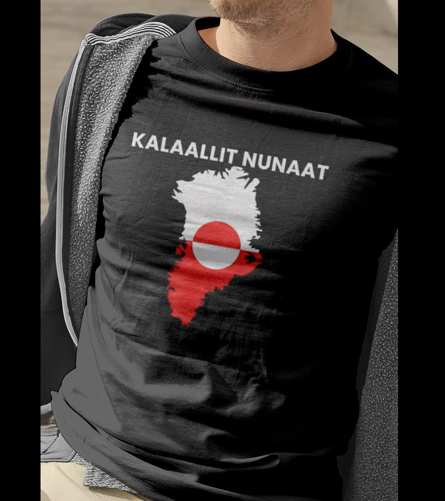 Kalaallit Nunaat Greenland Sovereignty National Flag Map T-Shirt