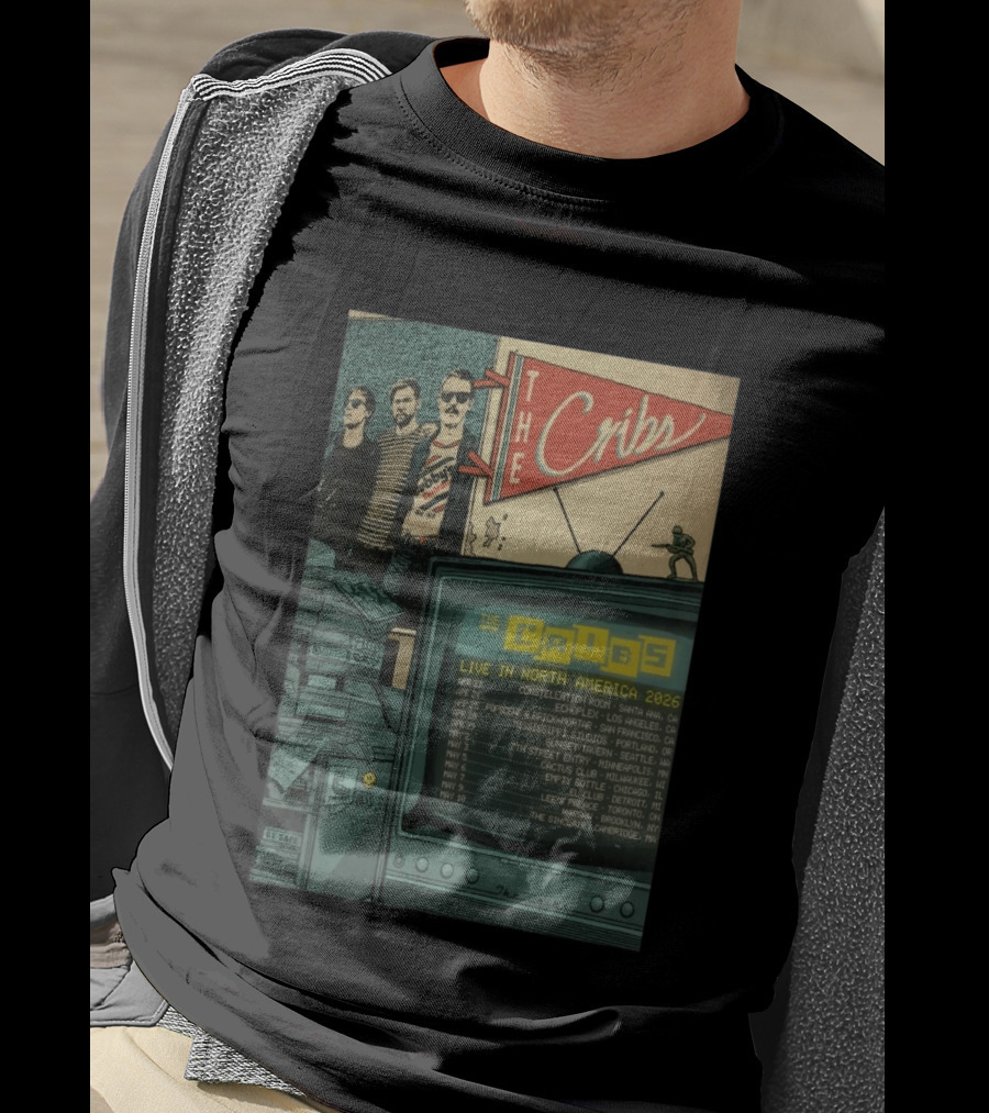 The Cribs Live In North America 2026 Tour Dates And Venue Locations T-Shirt
