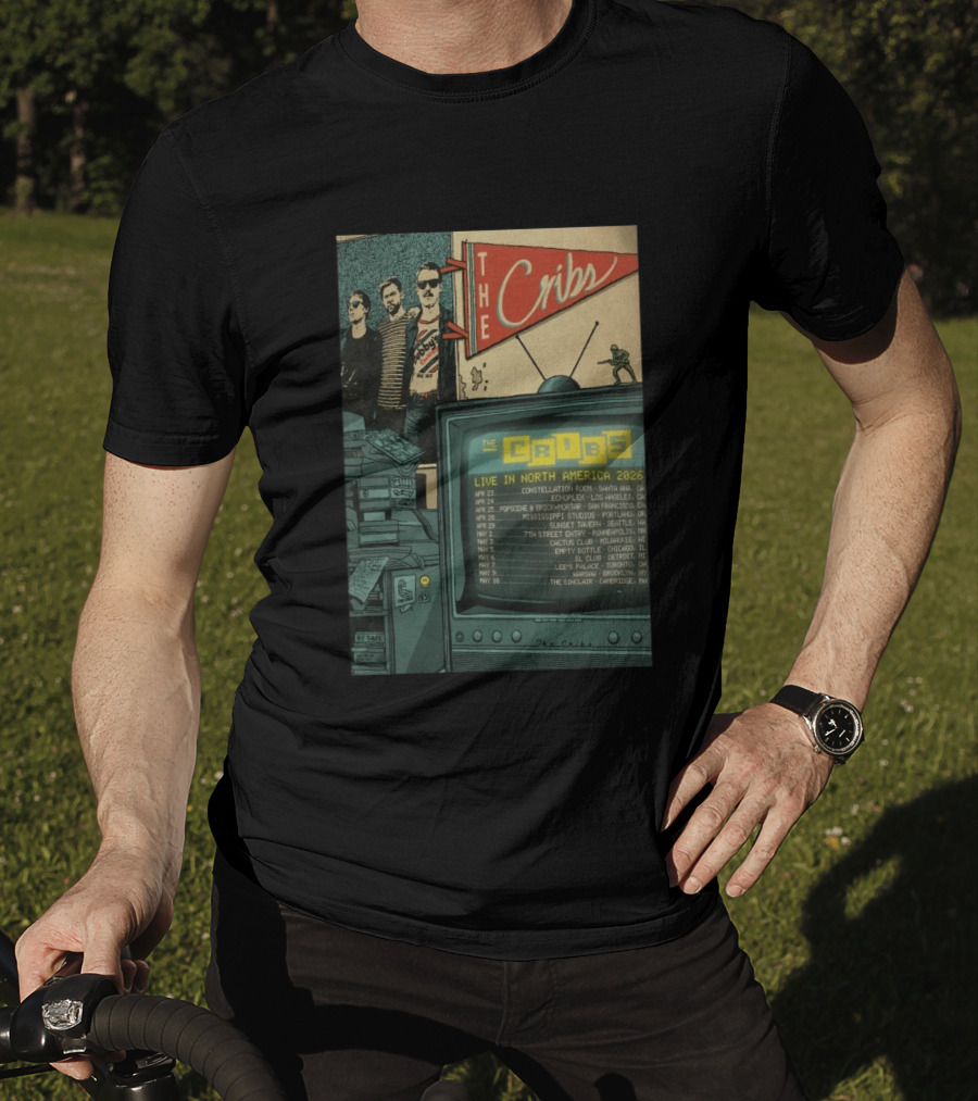 The Cribs Live In North America 2026 Tour Dates And Venue Locations T-Shirt