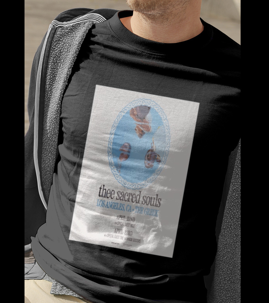 Thee Sacred Souls Los Angeles CA The Greek April 22nd 23rd Special Guest The Womack Sisters T-Shirt