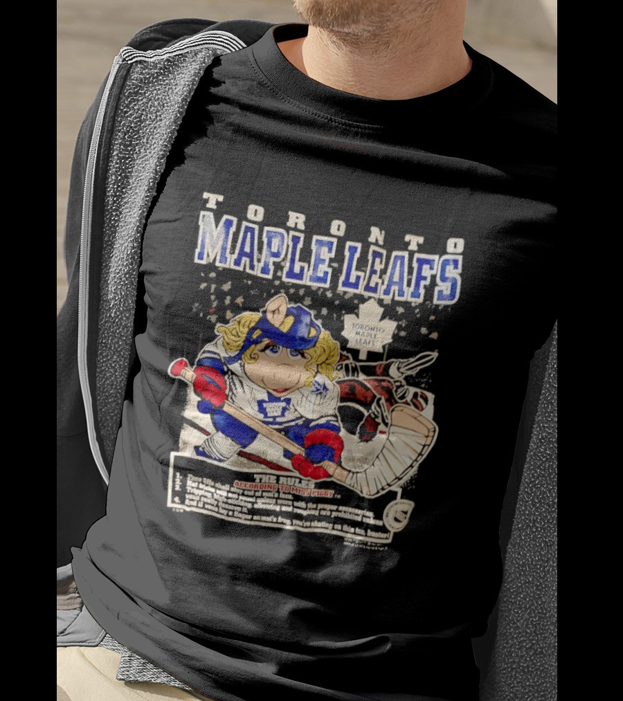 Toronto Maple Leafs Miss Piggy Hockey Collaboration With Iconic Rules And Goalie T-Shirt