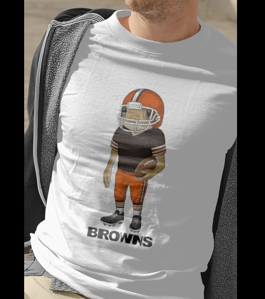 Bad Bunny Cleveland Browns Concho Helmet Mascot Browns T-Shirt