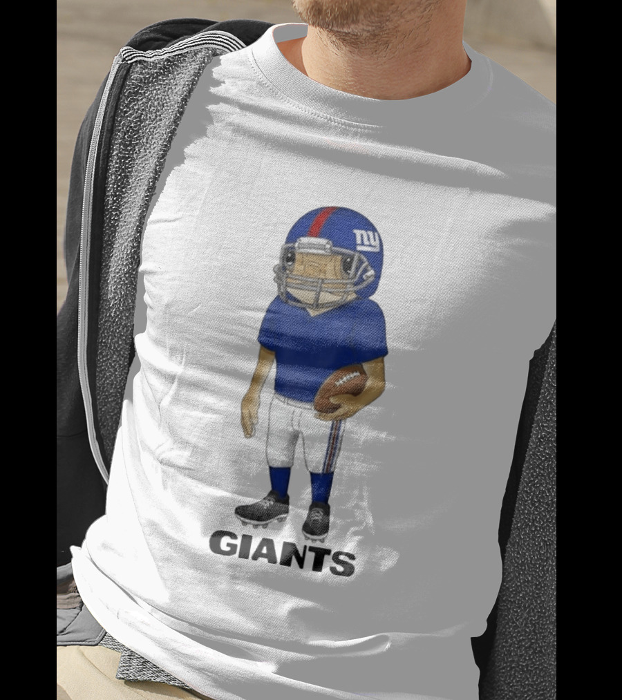 Bad Bunny New York Giants Football Character Concho Helmet Giants T-Shirt