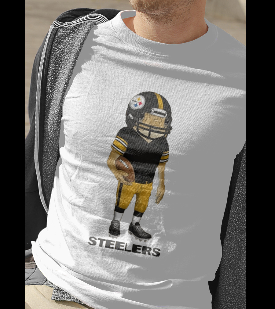 Pittsburgh Steelers Bad Bunny Style Football Player Helmet T-Shirt