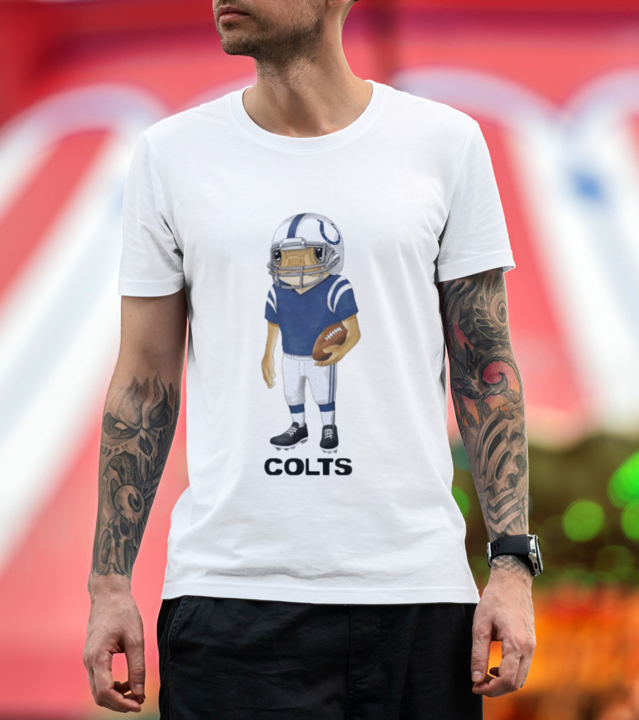 Bad Bunny X Indianapolis Colts Concho Football Player T-Shirt