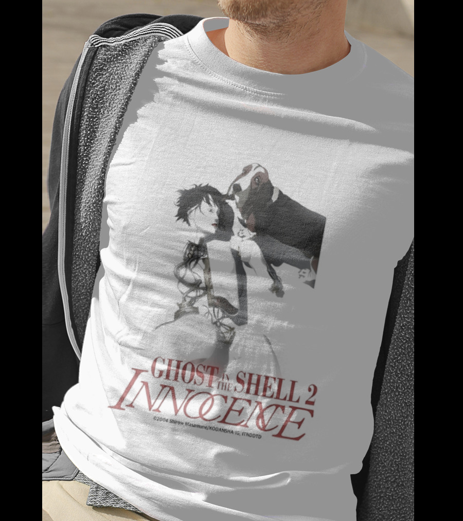 Ghost In The Shell 2 Innocence Anime Manga Art Kanji Characters T-Shirt