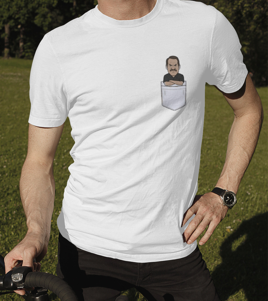 Little Bill Cowher Pittsburgh Steelers Coach Pocket Cartoon T-Shirt