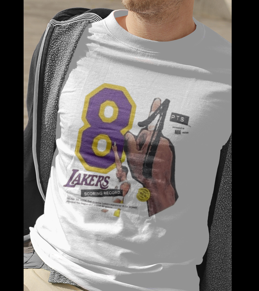 Los Angeles Lakers 81 Points Scoring Record Kobe Bryant 20th Anniversary T-Shirt