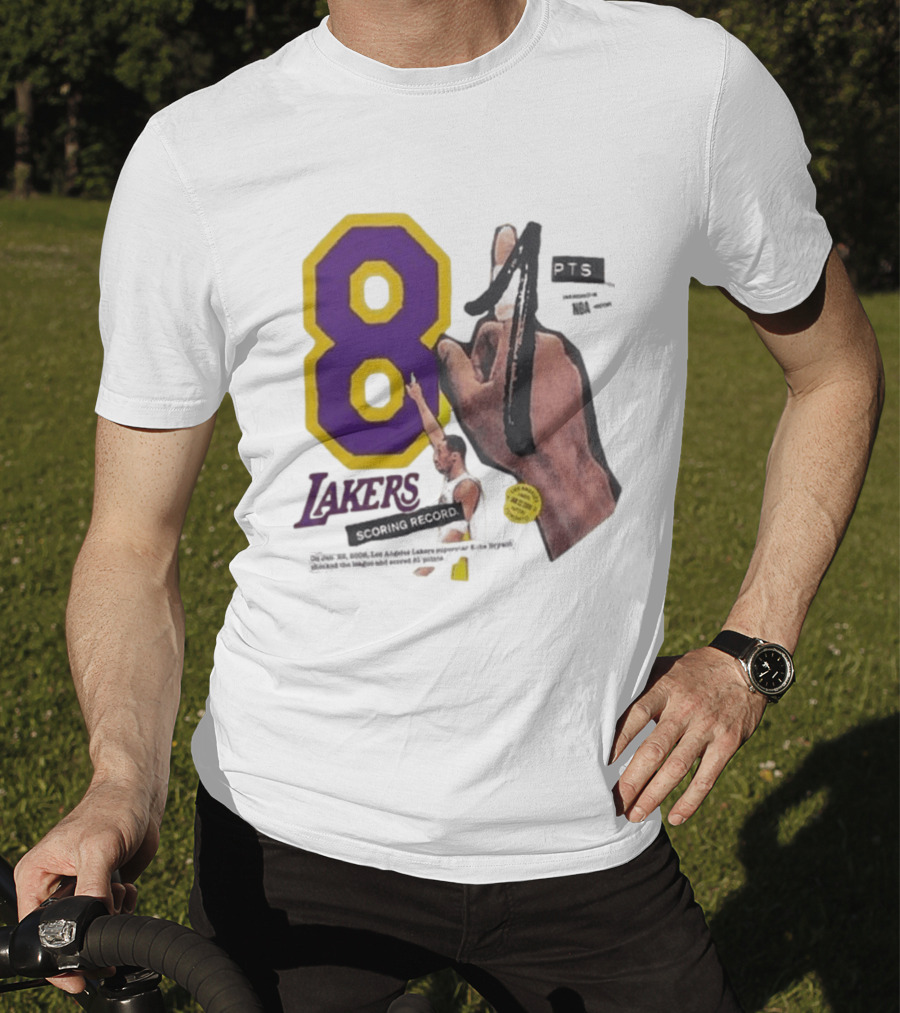 Los Angeles Lakers 81 Points Scoring Record Kobe Bryant 20th Anniversary T-Shirt