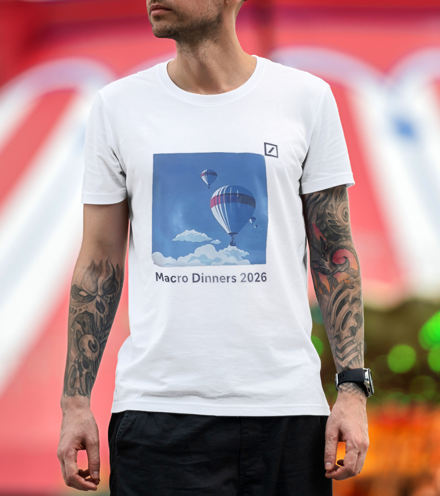 Macro Dinners 2026 Blue Sky Hot Air Balloons T-Shirt