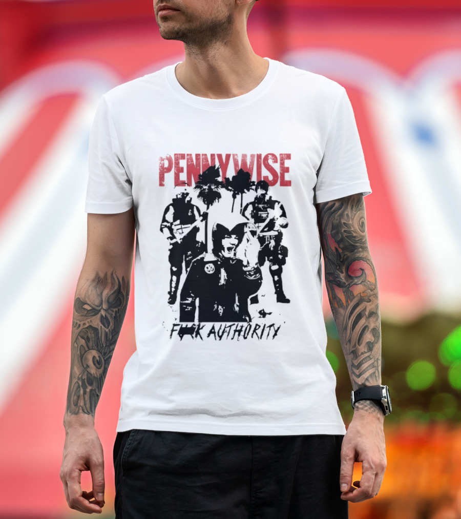 Pennywise Fuck Authority Military Soldiers And Clowns T-Shirt