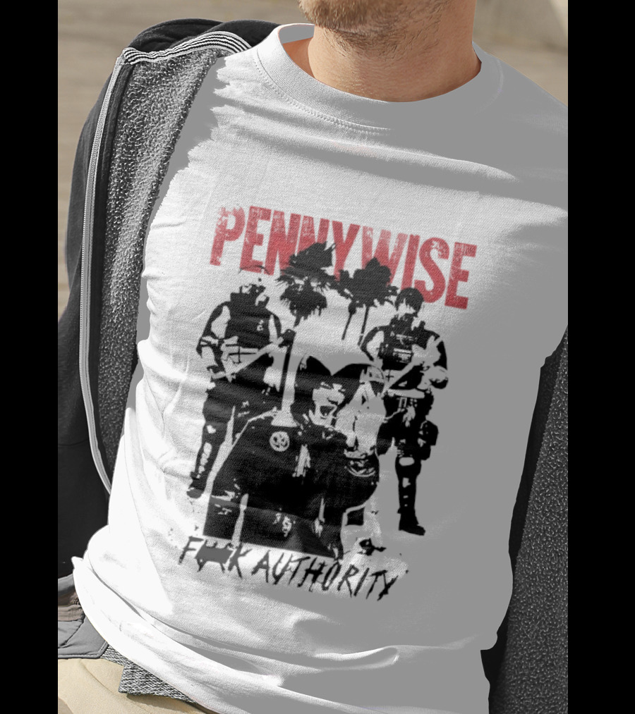 Pennywise Fuck Authority Military Soldiers And Clowns T-Shirt
