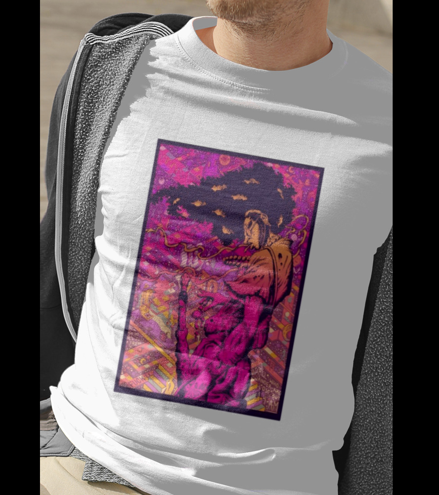Third Eye Samurai Not All Who Wander Are Lost But I Am Psychedelic Fantasy Scene T-Shirt