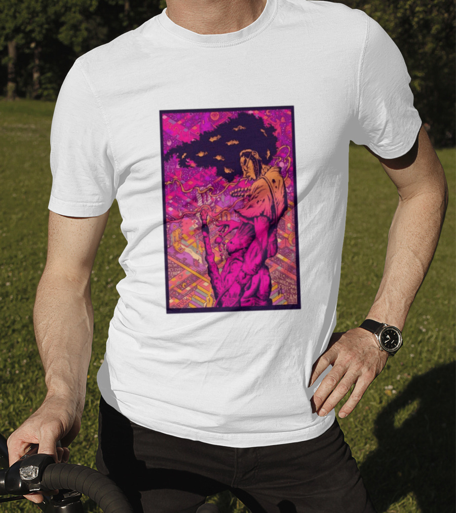 Third Eye Samurai Not All Who Wander Are Lost But I Am Psychedelic Fantasy Scene T-Shirt
