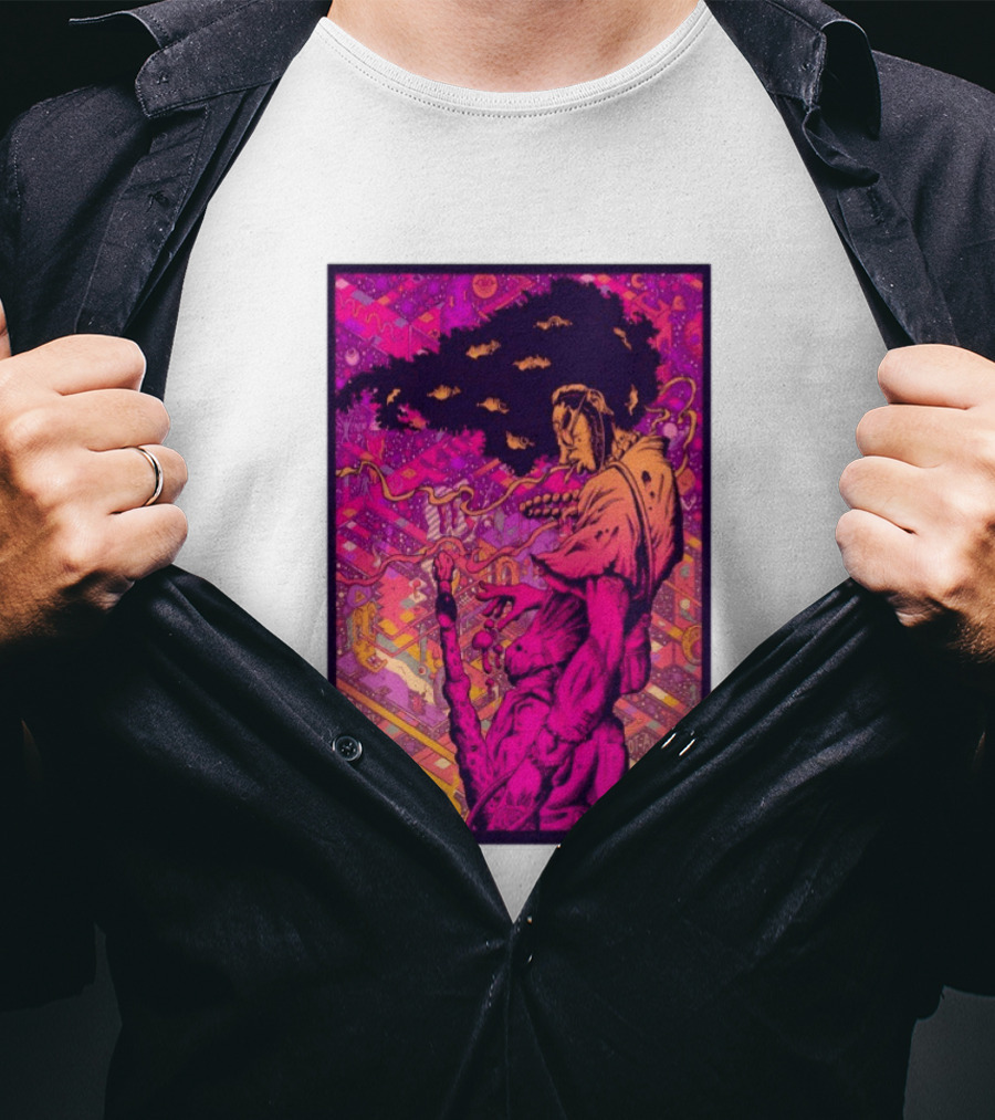 Third Eye Samurai Not All Who Wander Are Lost But I Am Psychedelic Fantasy Scene T-Shirt