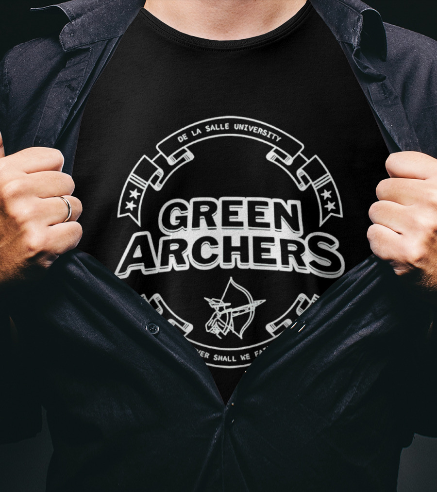 De La Salle University Green Archers Rider Shall We Fail T-Shirt