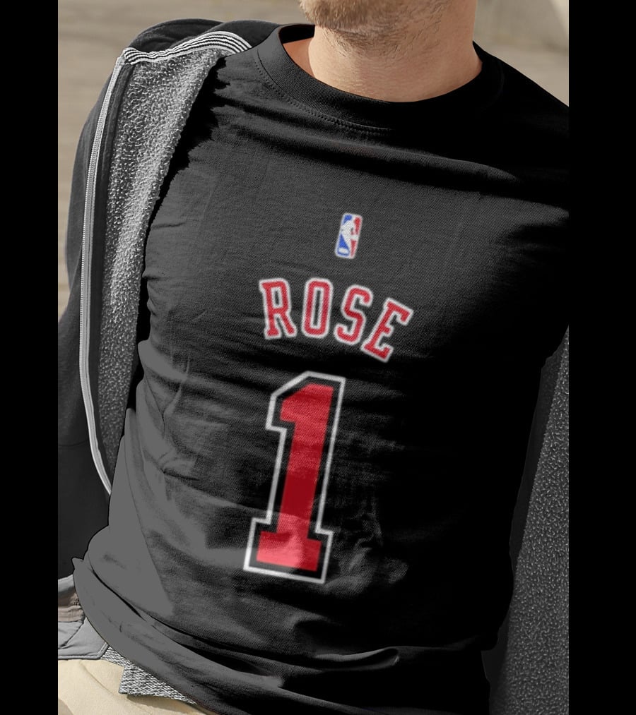 Rose #1 NBA Chicago Bulls Derrick Basketball T-Shirt