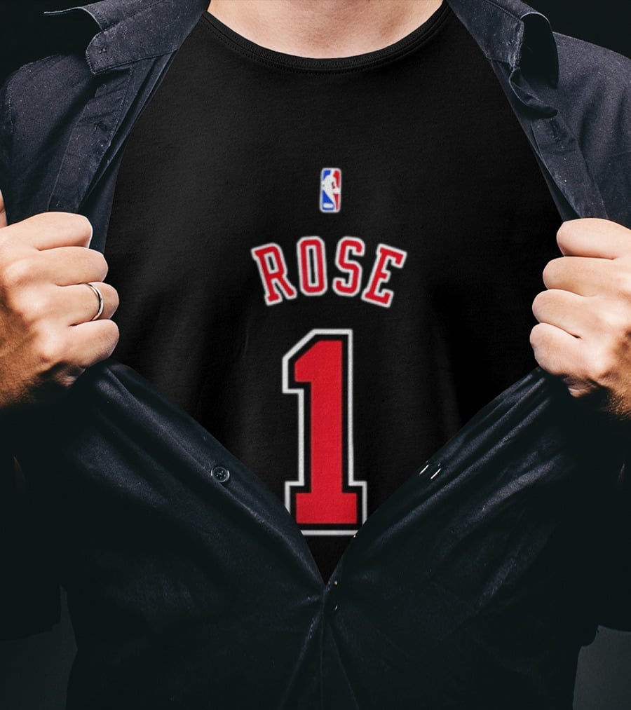 Rose #1 NBA Chicago Bulls Derrick Basketball T-Shirt