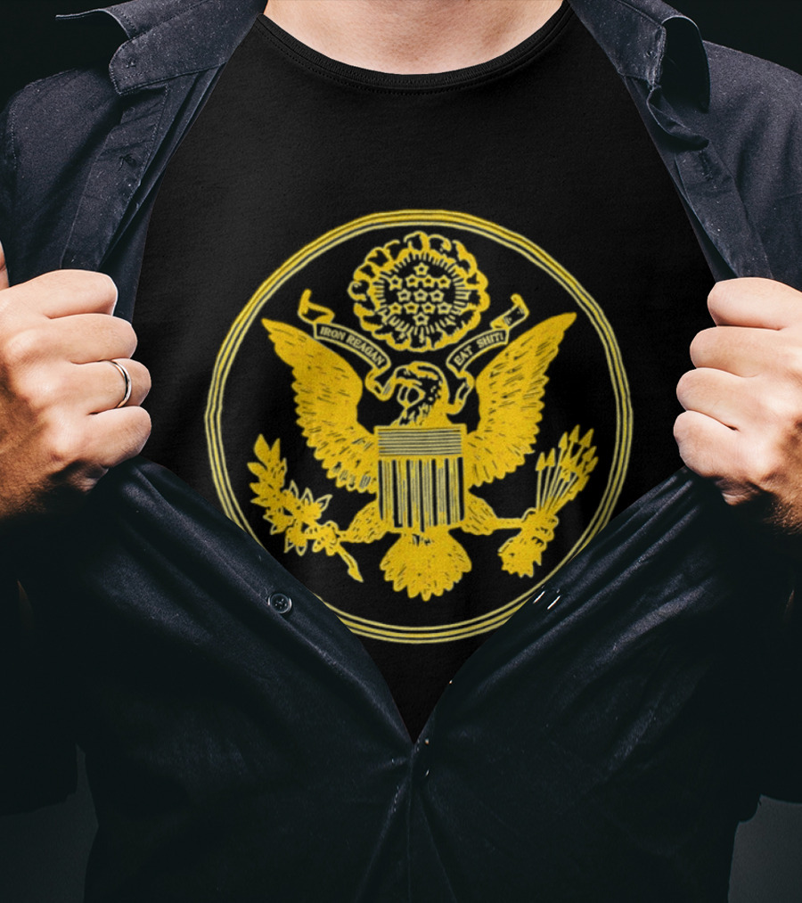 Eagle Iron Reagan Eat Sht Presidential Seal Oval T-Shirt